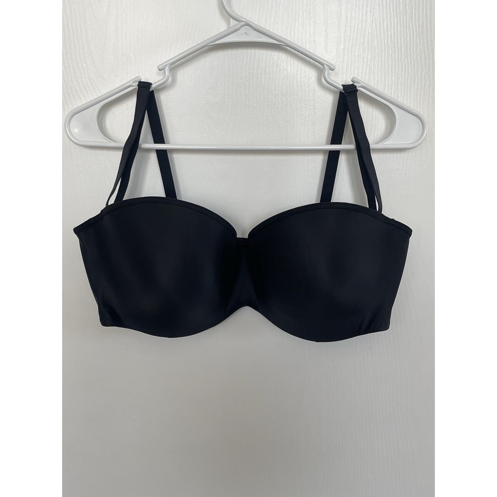Self Expressions Maidenform 38DD Multiway Push Up Strapless Bra Black EUC